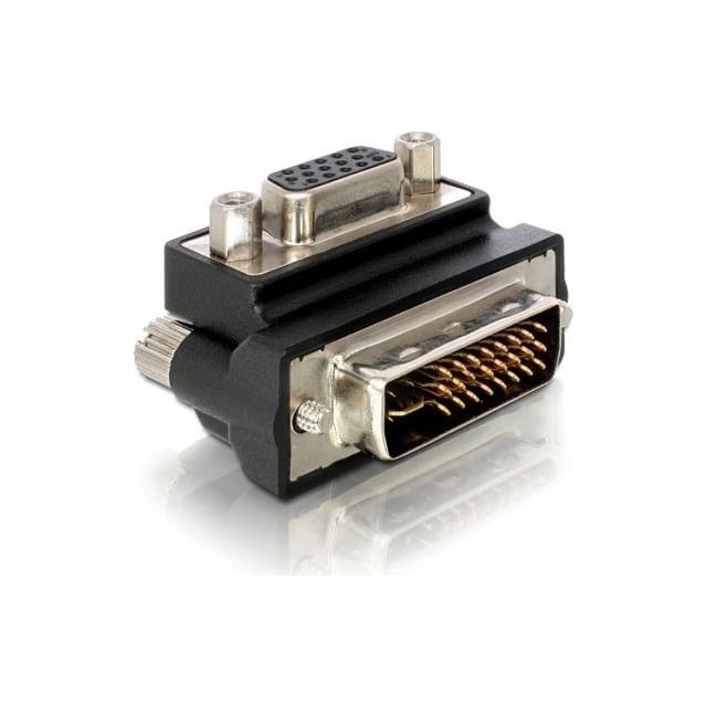 DeLOCK DVI-adapter, DVI-A - VGA(HD15),  24+5-pin han - 15-pin hun, vin