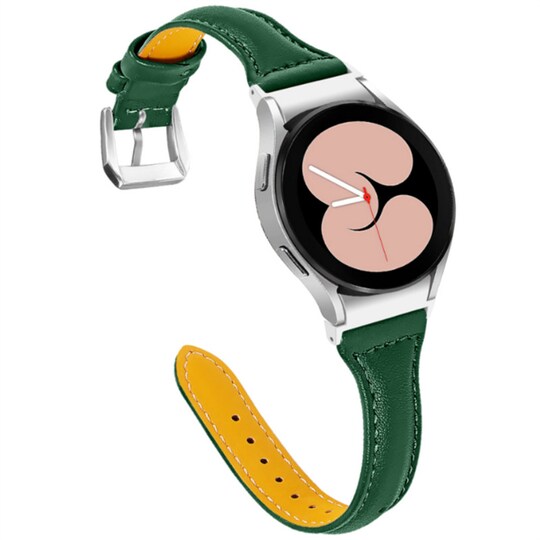 Urrem til Samsung Galaxy Watch 4 Ægte læder mørkegrøn | Elgiganten