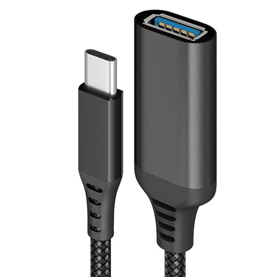 USB-C hane till USB 3.0 honadapter Svart 20 cm | Elgiganten