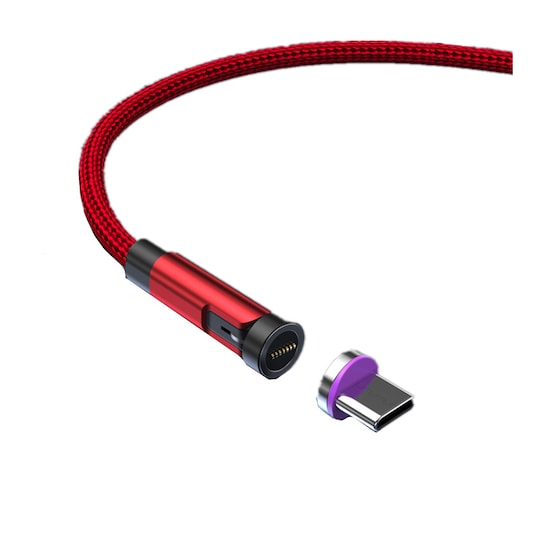 Magnetisk laddningskabel med USB-C-kontakt Rød 1 m | Elgiganten