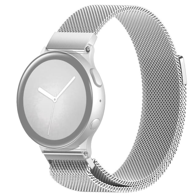 SKALO Milanese Loop til Samsung Watch Active2 40mm - Sølv