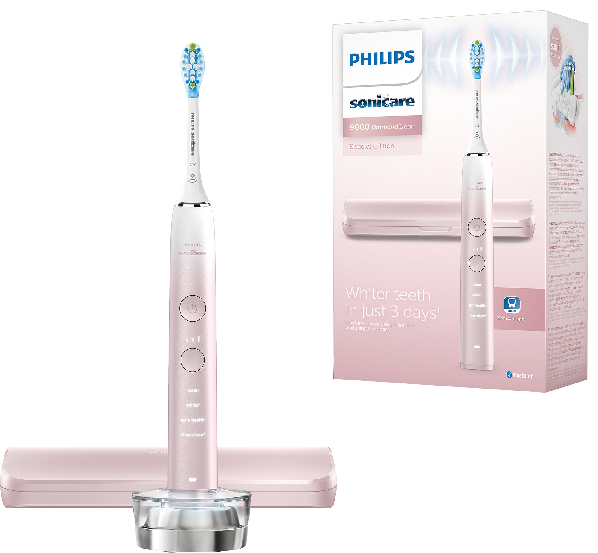 Billede af Philips Sonicare DiamondClean 9000 elektrisk tandbørste HX991184 (pink) hos Elgiganten