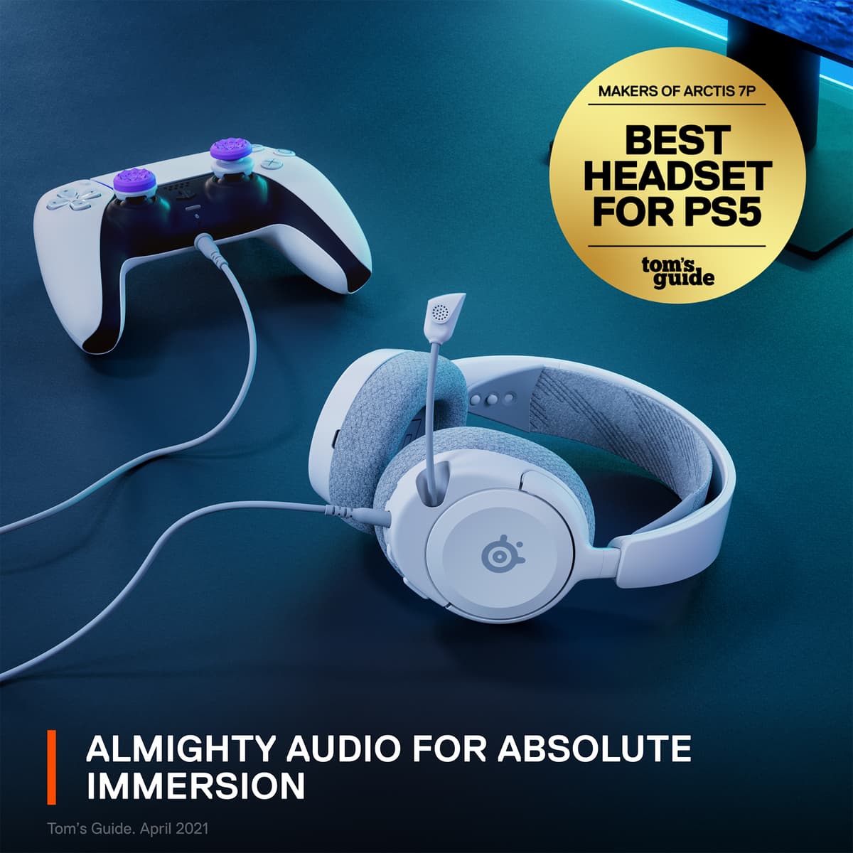 SteelSeries Arctis Nova 1P gaming headset (hvid)