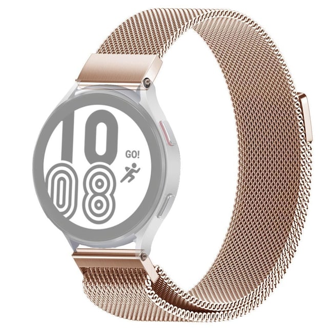SKALO Milanese Loop til Samsung Watch 4 44mm - Rosa guld