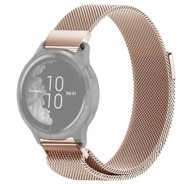 SKALO Milanese Loop til Garmin Venu 2 Plus - Rosa guld