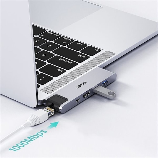 Choetech 7 i 1 USB-C Adapter til Macbook Pro (2017) (2018) Air (2018)  (2020) | Elgiganten