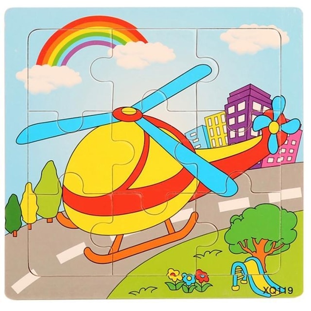 9-delt puslespil, Helikopter