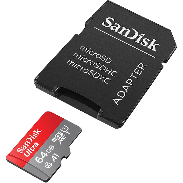 SanDisk Ultra® 64GB microSDXC™ UHS-I kort