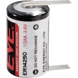 EVE ER14250T Special-batterier 1/2 AA U-loddefane Lithium 3.6 V 1200 mAh 1 stk