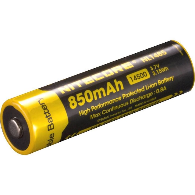 NiteCore NL1485 Special-batteri 14500 Litium 3.7 V 850