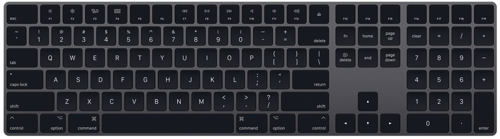 Apple Magic tastatur m. numeriske taster (space grey) | Elgiganten