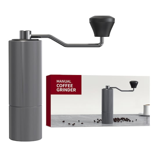 Manuel kaffekværn Justerbar Grovhed Kapacitet 30g CNC rustfrit stål Grå |  Elgiganten