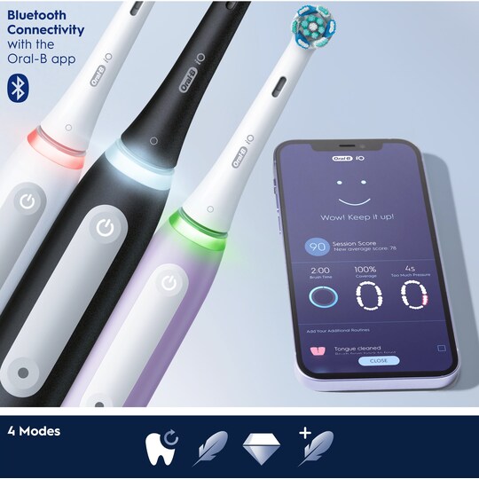 Oral-B iO 4s elektrisk tandbørste 414889 (lavender) | Elgiganten