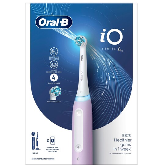 Oral-B iO 4s elektrisk tandbørste 414889 (lavender) | Elgiganten