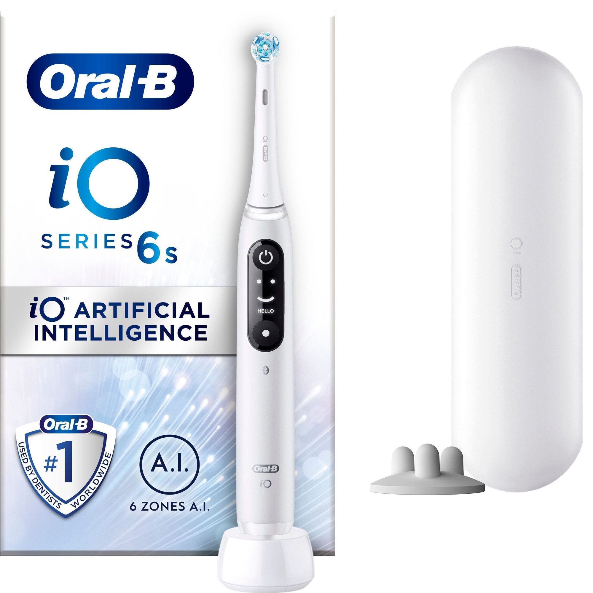 Leder du efter en ny Oral-B iO 6s elektrisk tandbørste 427407 (hvid), så  klik forbi og find den bedste pris i dag!