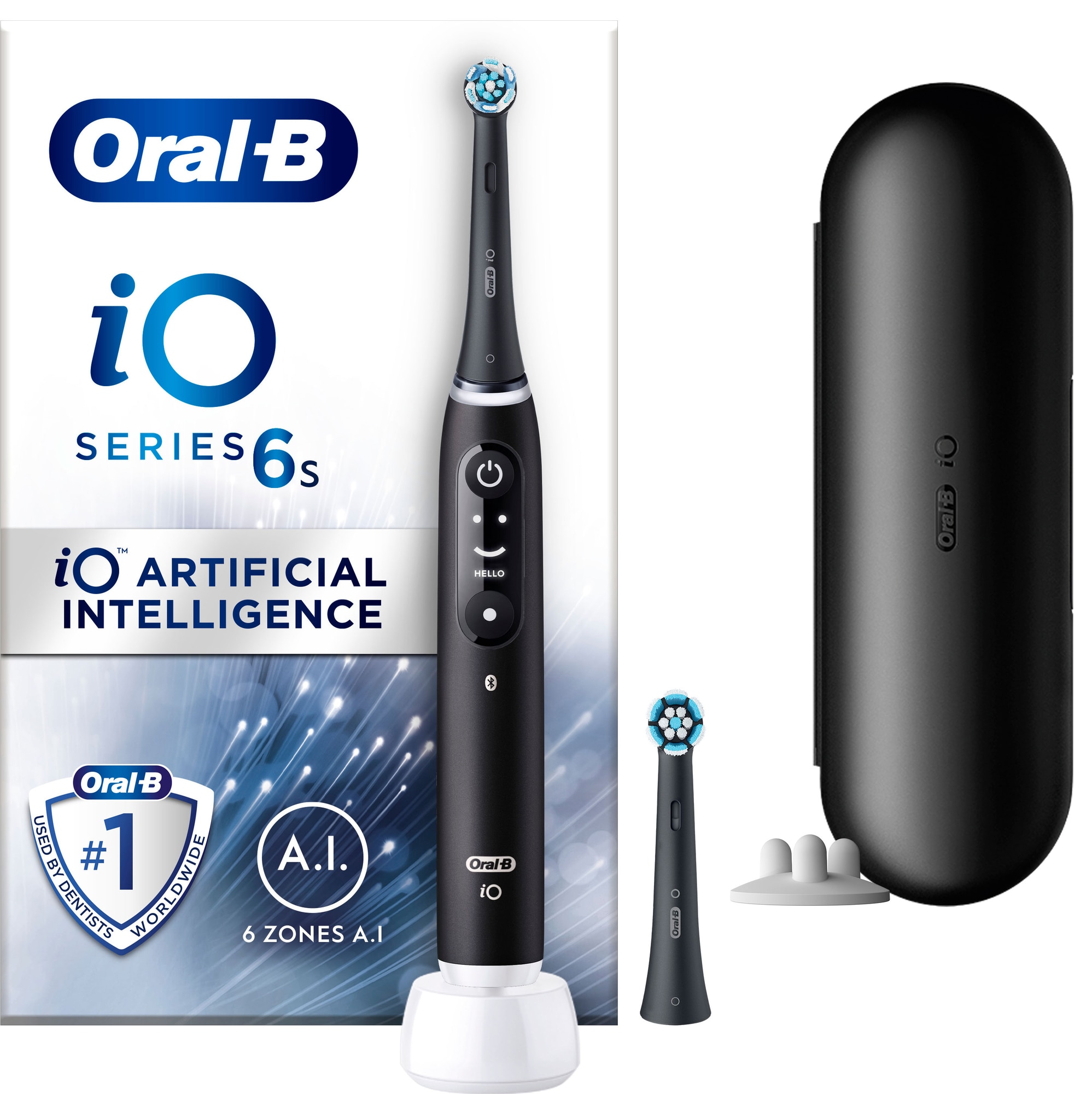 Oral-B iO 6s elektrisk tandbørste 409137 (sort/lava) med PrisMatch