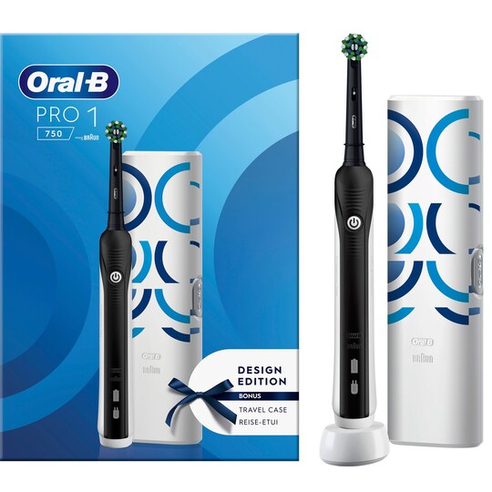 Oral-B Pro1 750 elektrisk tandbørste 421481 (sort) | Elgiganten
