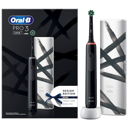 Oral-B Pro3 3500 elektrisk tandbørste 421047 (sort) | Elgiganten