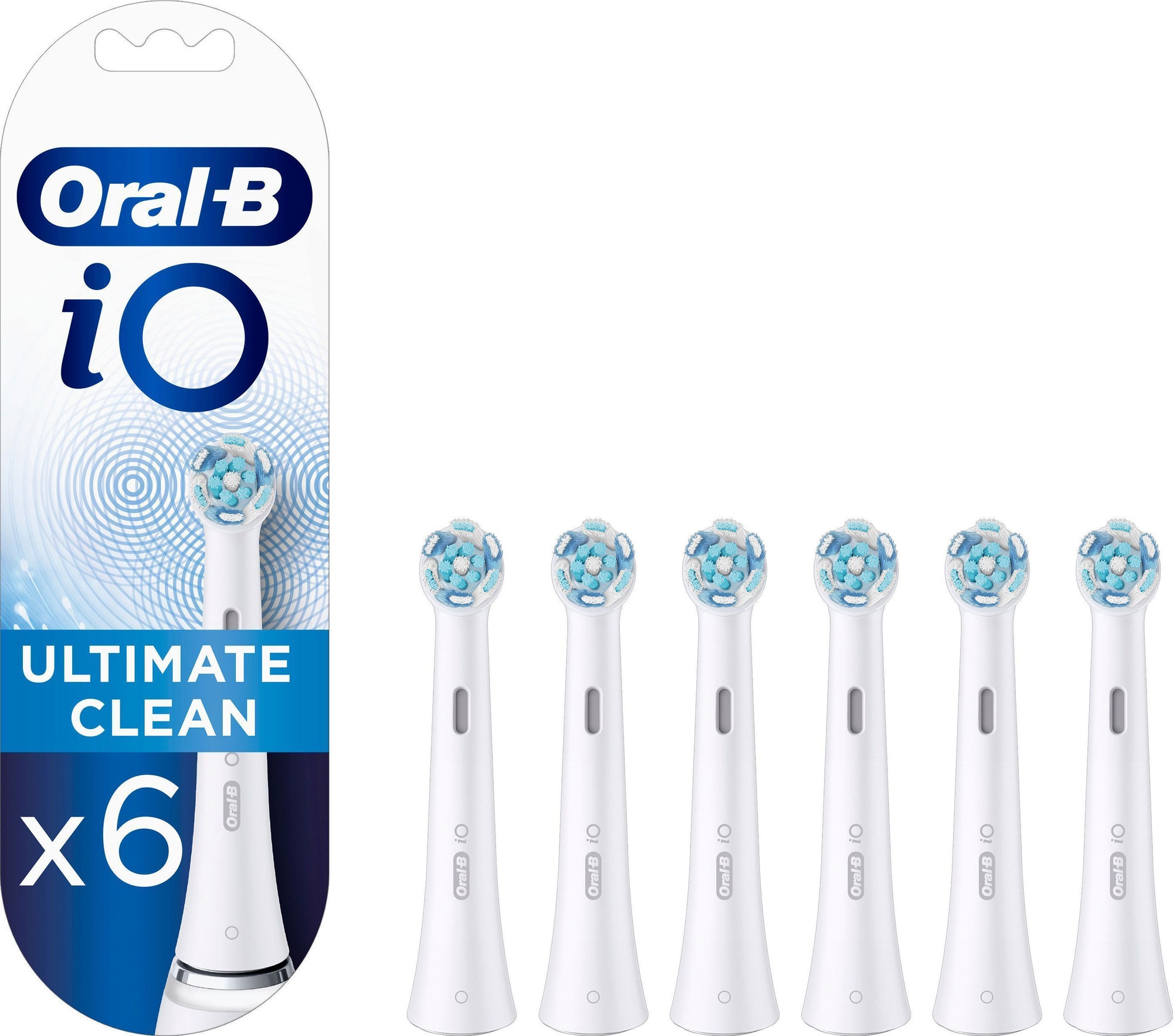Oral-B iO Ultimate Clean tandbørstehoveder 417880 6 stk. (hvid) med  PrisMatch