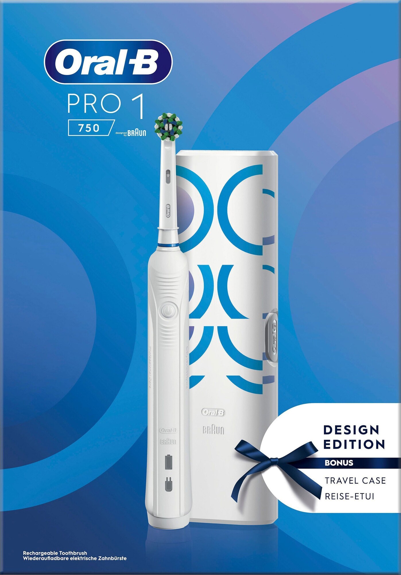 Oral-B Pro1 750 elektrisk tandbørste 421504 (hvid) | Elgiganten