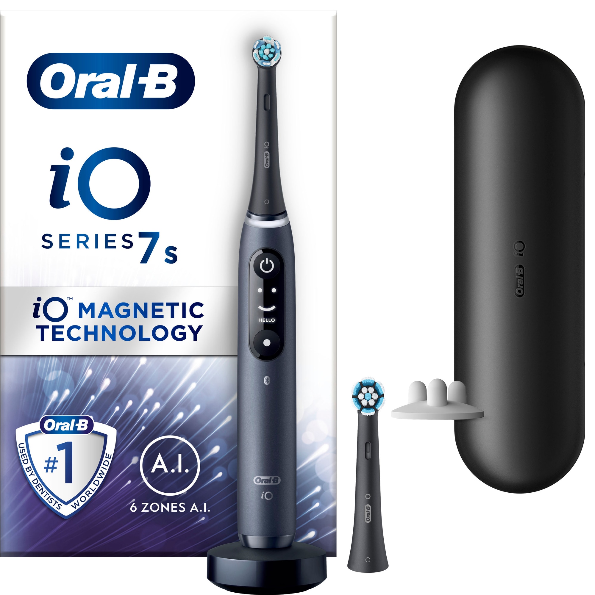 Oral-B iO 7s elektrisk tandbørste 408802 (sort) | Elgiganten