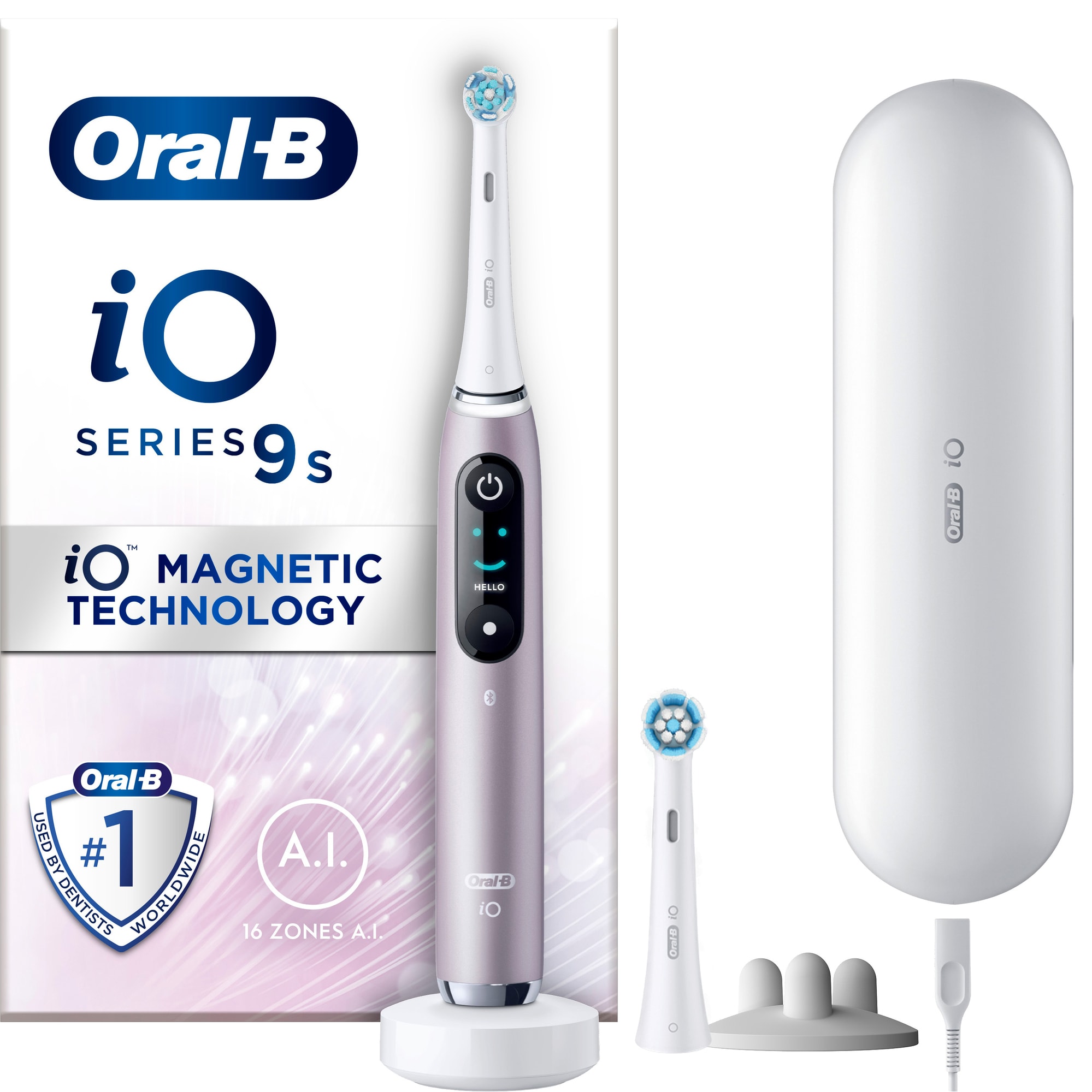 Oral-B iO 9s elektrisk tandbørste 408888 (rose quartz) med PrisMatch