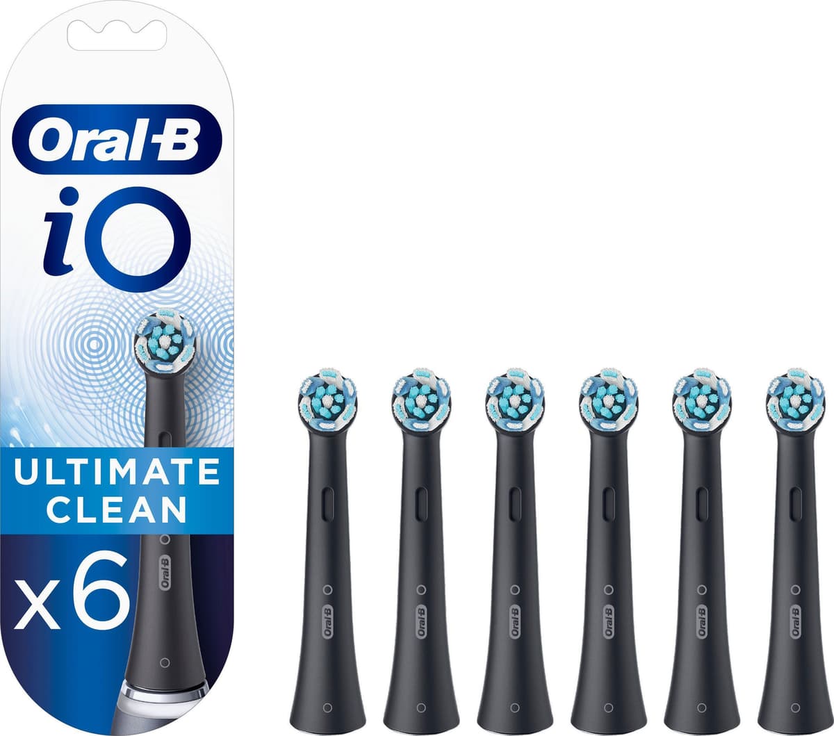 Oral-B iO Ultimate Clean tandbørstehoveder 417880 6 stk. (sort)