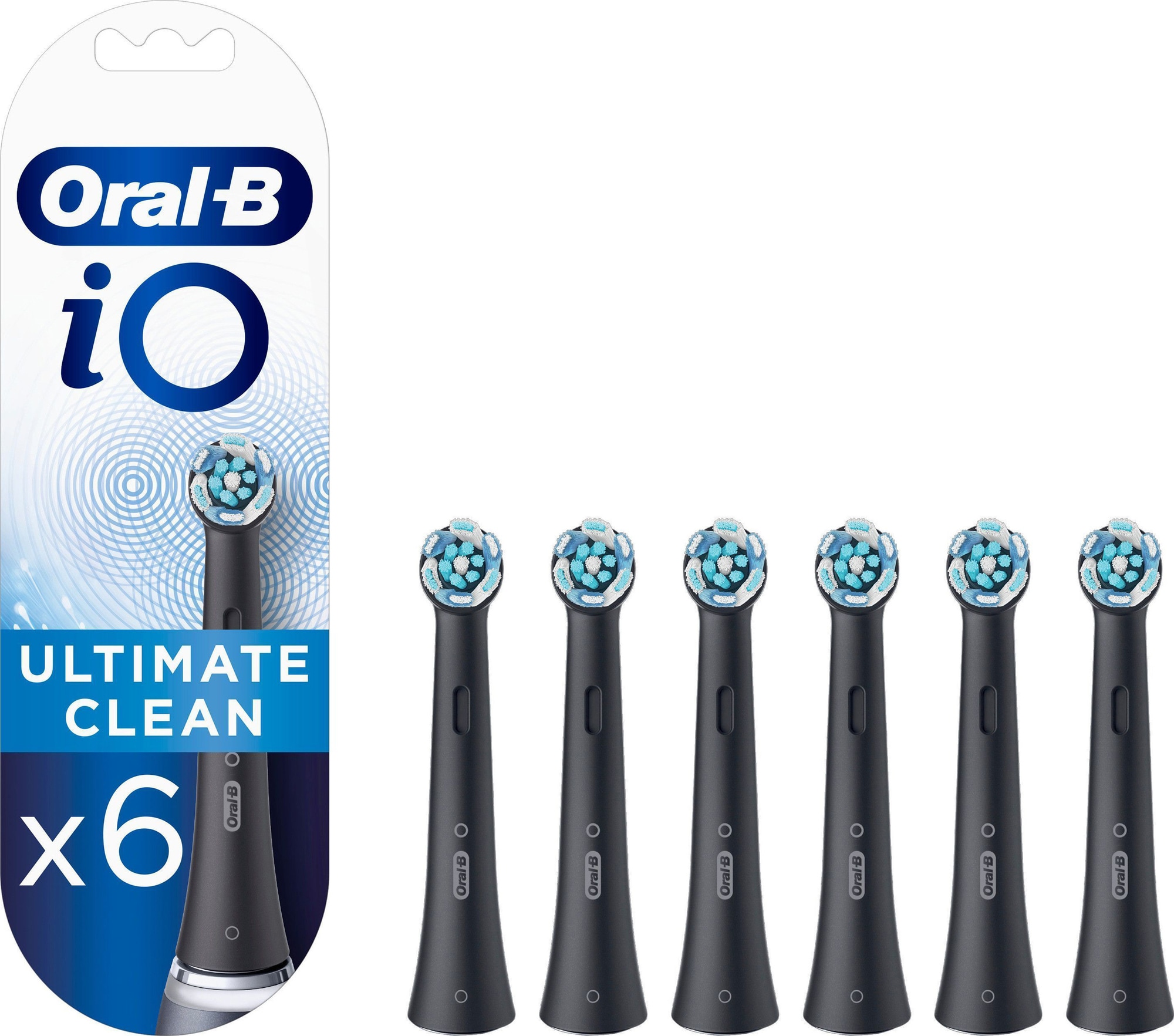 Oral-B iO Ultimate Clean tandbørstehoveder 417880 6 stk. (sort) | Elgiganten
