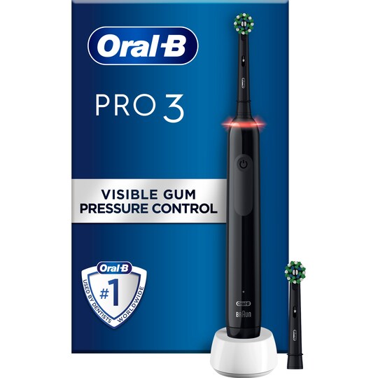 Oral-B Pro3 3400N elektrisk tandbørste 760079 (sort) | Elgiganten