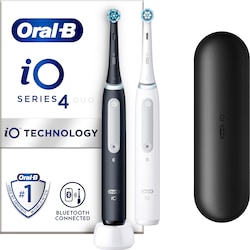 Oral-B iO 4 DUO elektriske tandbørster 414742 (sort/hvid)