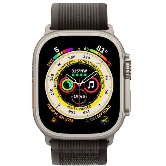 Apple Watch Ultra 49mm GPS+CEL Titanium M/L (Black/Gray / Trail Loop) |  Elgiganten