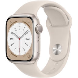 Apple Watch Series 8 41mm GPS (starlight alu./starlight sportsbånd)