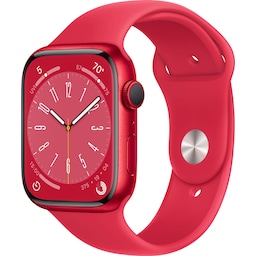 Apple Watch Series 8 45mm GPS (PRODUCT RED alu./PRODUCT RED sportsbånd)