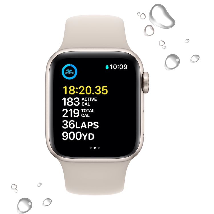 Apple Watch SE 2nd Gen 40 mm LTE (Starlight Alu/Starlight sportsbånd
