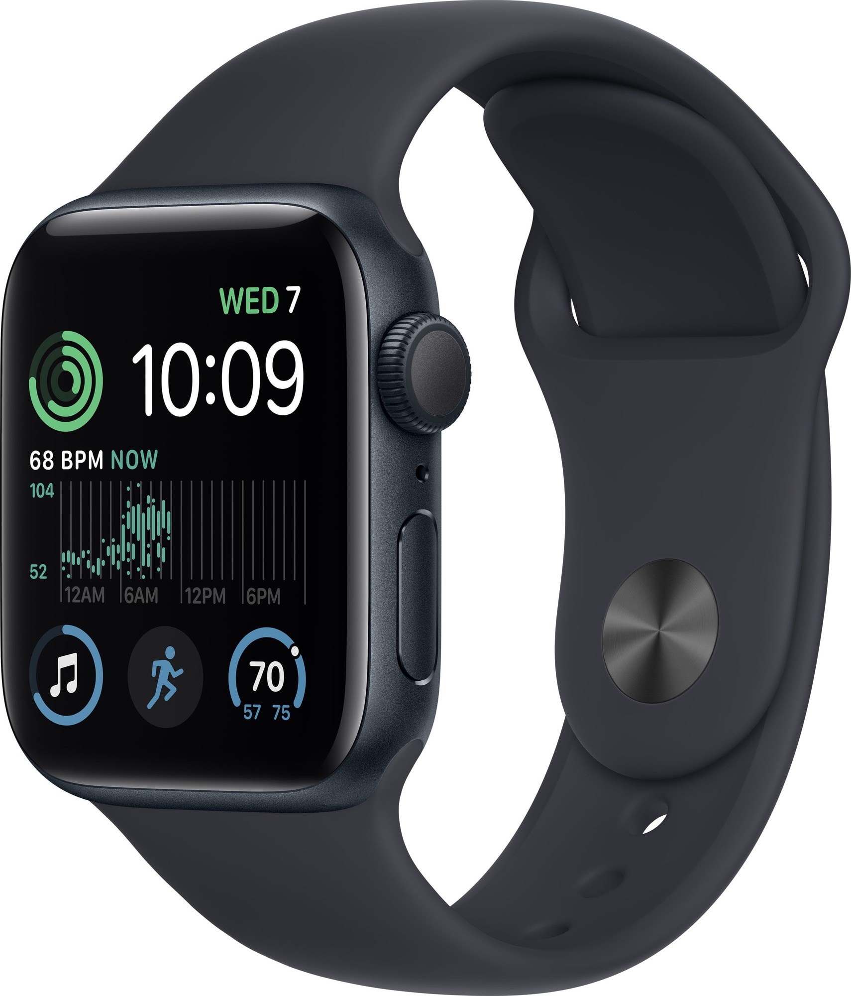 Apple Watch SE 2nd Gen 40 mm GPS (Midnight Alu/Midnight sportsbånd) |  Elgiganten