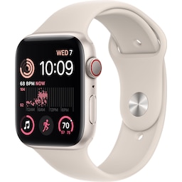 Apple Watch SE 2nd Gen 44 mm LTE (Starlight Alu/Starlight sportsbånd)