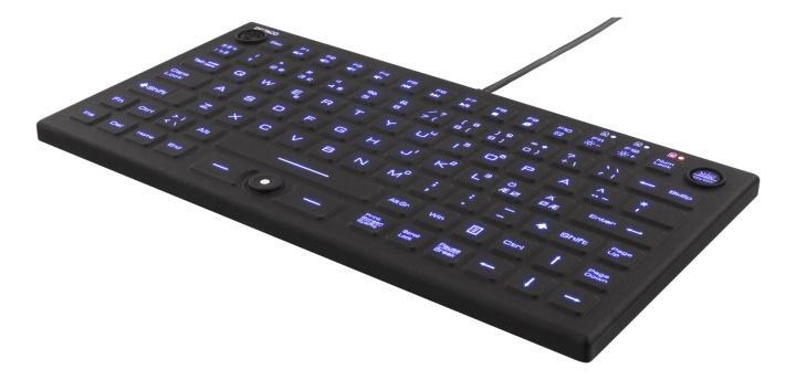 DELTACO Mini Silicon keyboard, spill proof, blue LED, IP68, black |  Elgiganten