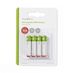 Nedis Genopladelige Ni-MH Batteri AAA | 1.2 V DC | 950 mAh | Forudladet | 4-Blister