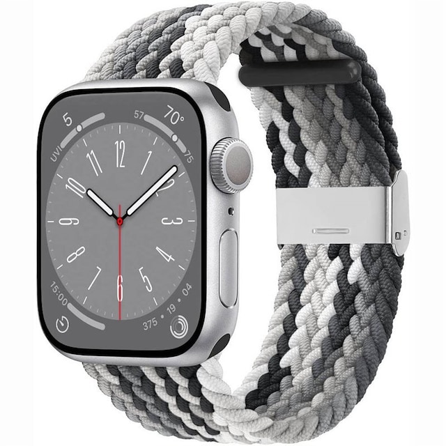 Flettet Elastik Armbånd Apple Watch 8 (41mm) - Gradientgrey