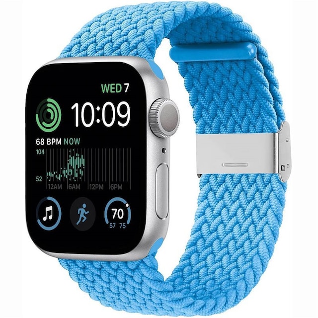 Flettet Elastik Armbånd Apple Watch SE 2022 40mm - skyblue