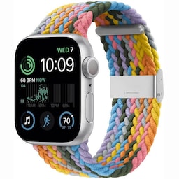 Flettet Elastik Armbånd Apple Watch SE 2022 40mm - light rainbow