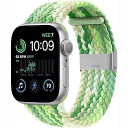 Flettet Elastik Armbånd Apple Watch SE 2022 40mm - Gradientgreen