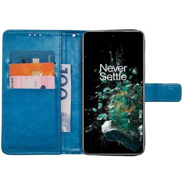 Wallet cover 3-kort OnePlus 10T 5G - Lyseblå