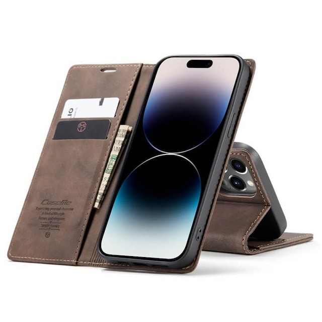 CaseMe Smart Magnet FlipCase Apple iPhone 14 Pro - Coffee