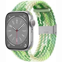 Flettet Elastik Armbånd Apple Watch 8 (45mm) - Gradientgreen