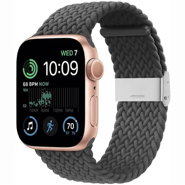 Flettet Elastik Armbånd Apple Watch SE 2022 40mm - skygrey