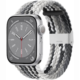 Flettet Elastik Armbånd Apple Watch 8 (45mm) - Gradientgrey