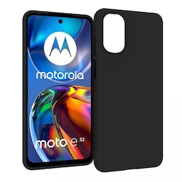Silikone cover Motorola Moto E32  - Sort