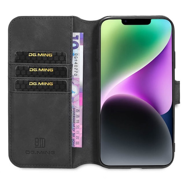 DG-Ming Wallet cover 3-kort Apple iPhone 14 Plus - Sort