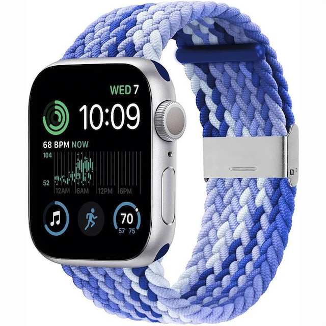 Flettet Elastik Armbånd Apple Watch SE 2022 44mm - Gradientblue